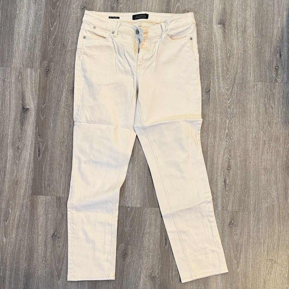 Talbots ankle slim Cream Jeans